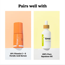 Timeless Skin Care serum used in morning routine with moisturizer and sunscreen for layered hydration