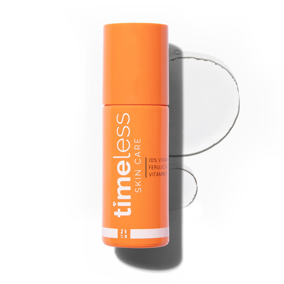Timeless Skin Care front packaging showing bottle and product name helping recognition