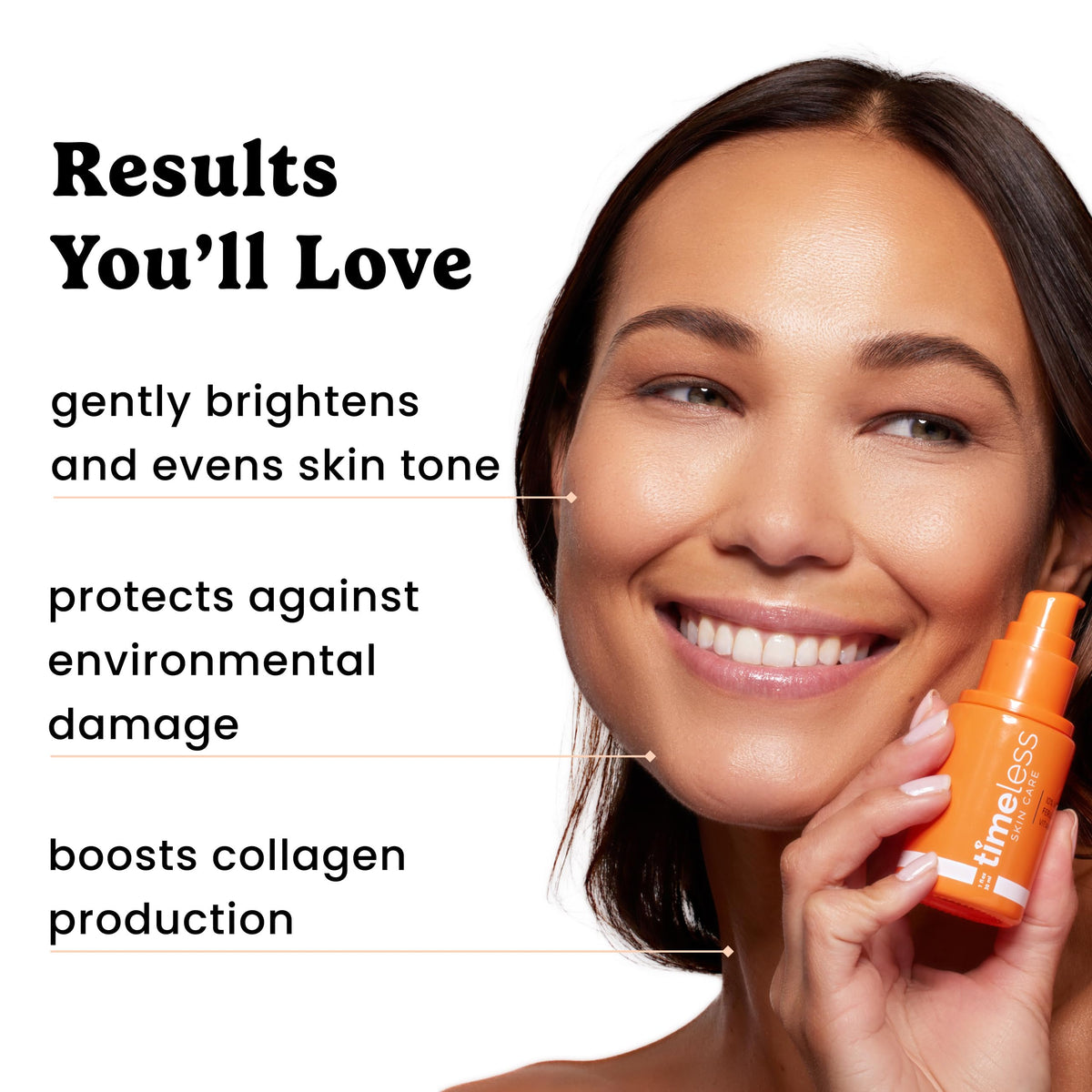 Timeless Skin Care 4 oz bottle next to common items for clear size comparison