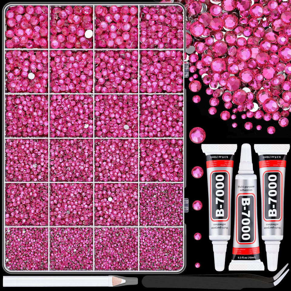 TINKRSTUFF front packaging showing hot pink rhinestones and tools for easy identification and value