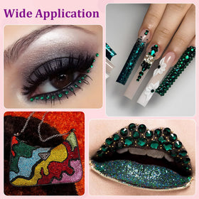 TINKRSTUFF bedazzled tumbler with emerald gems, showing decorative effect and visual appeal