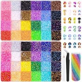 TINKRSTUFF two-box packaging showing neat compartments and large rhinestone quantity