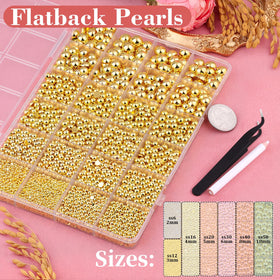 TINKRSTUFF size grid organization displaying seven pearl sizes for quick selection