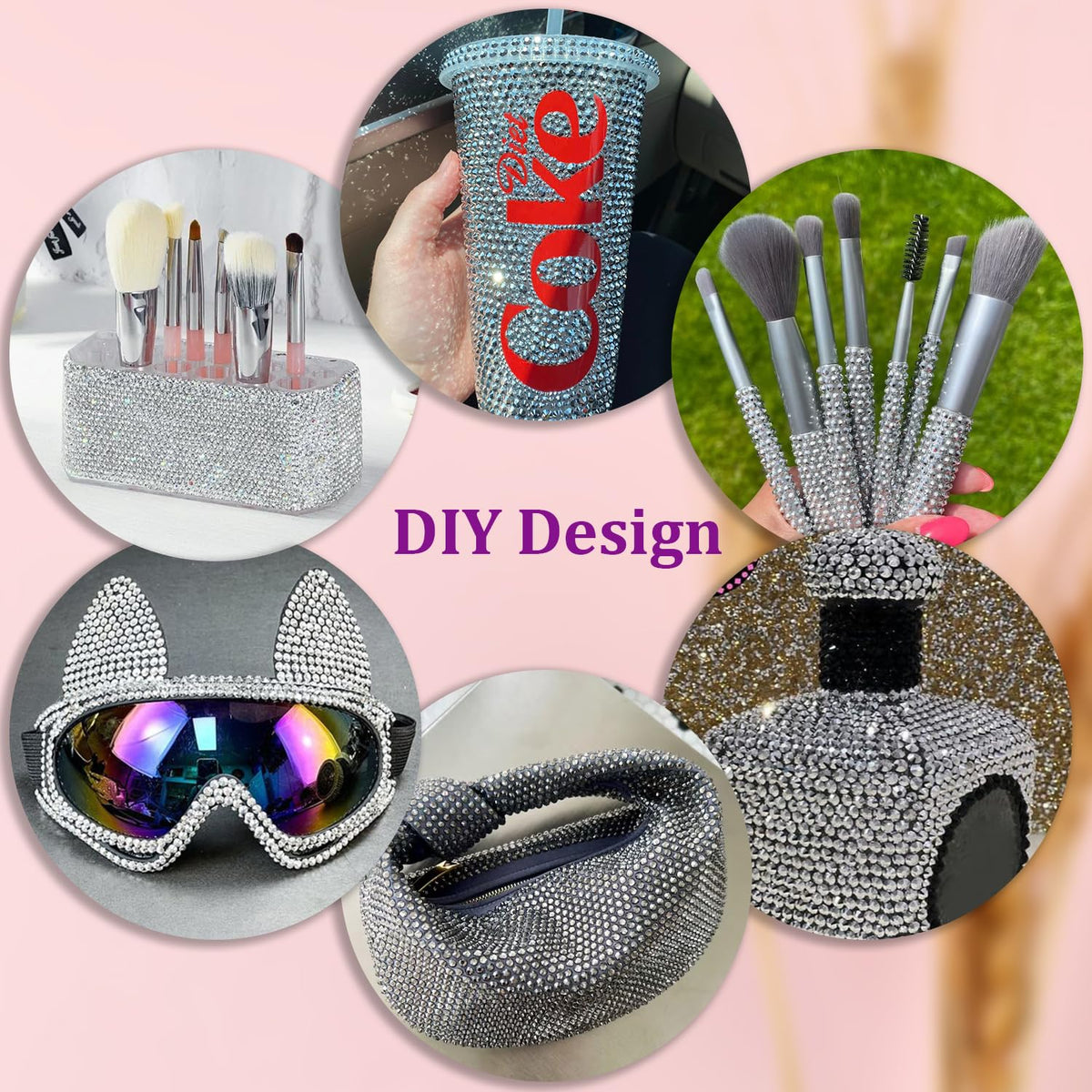 TINKRSTUFF tweezers and wax pickup pen shown to place rhinestones precisely and reduce errors