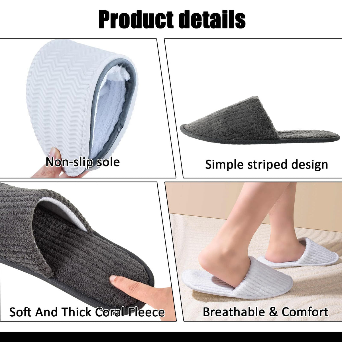 TINSKY slipper on bathroom floor showing safe indoor wear