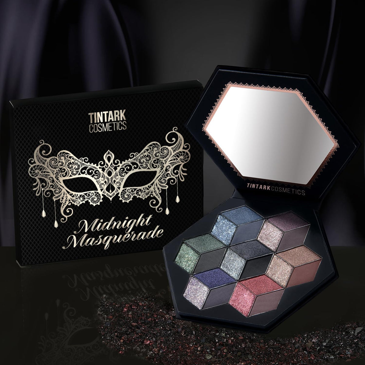 Tintark lifestyle vanity setup suggesting everyday use and curated makeup station