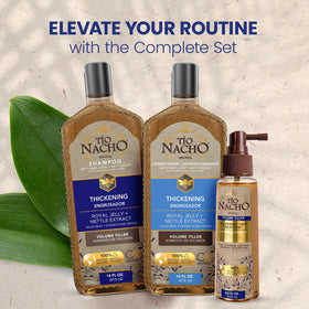 Tio Nacho treated hair result showing fuller volume and shine benefit