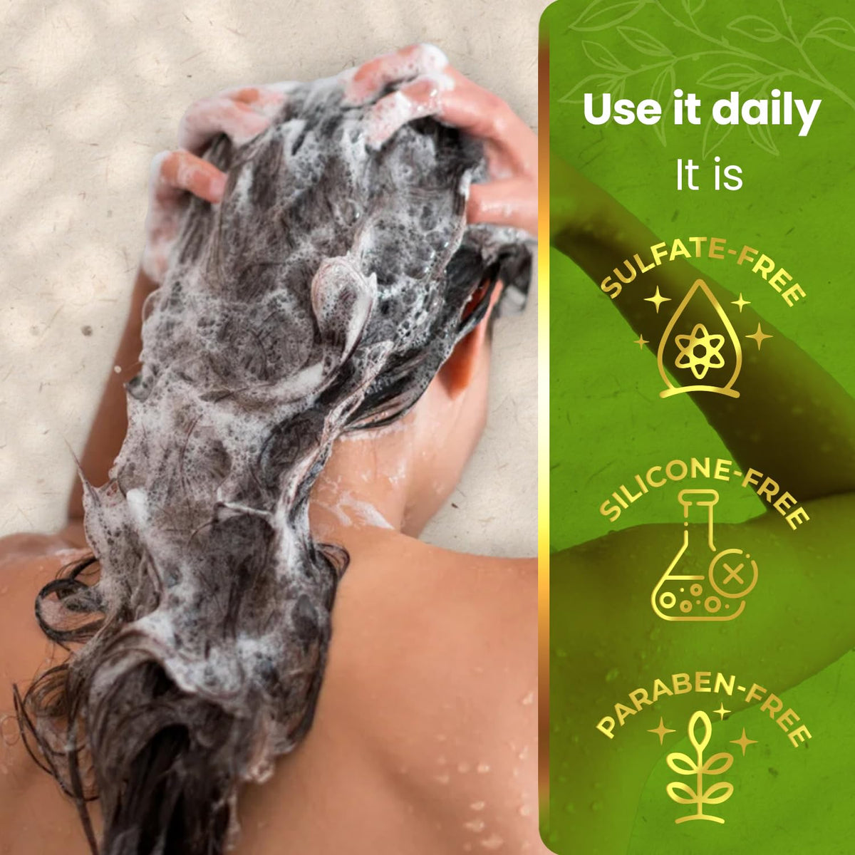 Tío Nacho in-shower application showing easy distribution benefit