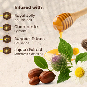 Tio Nacho royal jelly and botanicals displayed for nourishing benefit