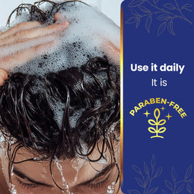 tio nacho shampoo in hand scale image showing bottle size and grip benefit