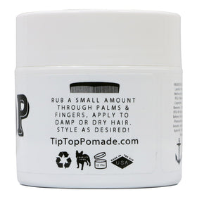 TipTop pomade texture close-up demonstrating smooth matte consistency and easy spread