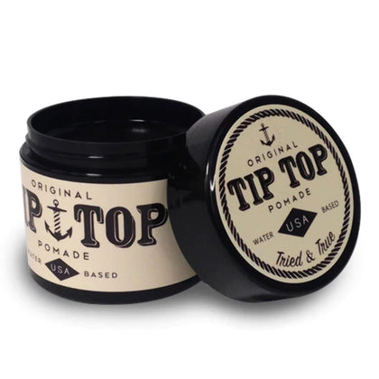 TipTop pomade front packaging showing brand and jar for easy identification and storage