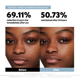 TIRTIR application on cheek demonstrating pore-blurring benefit