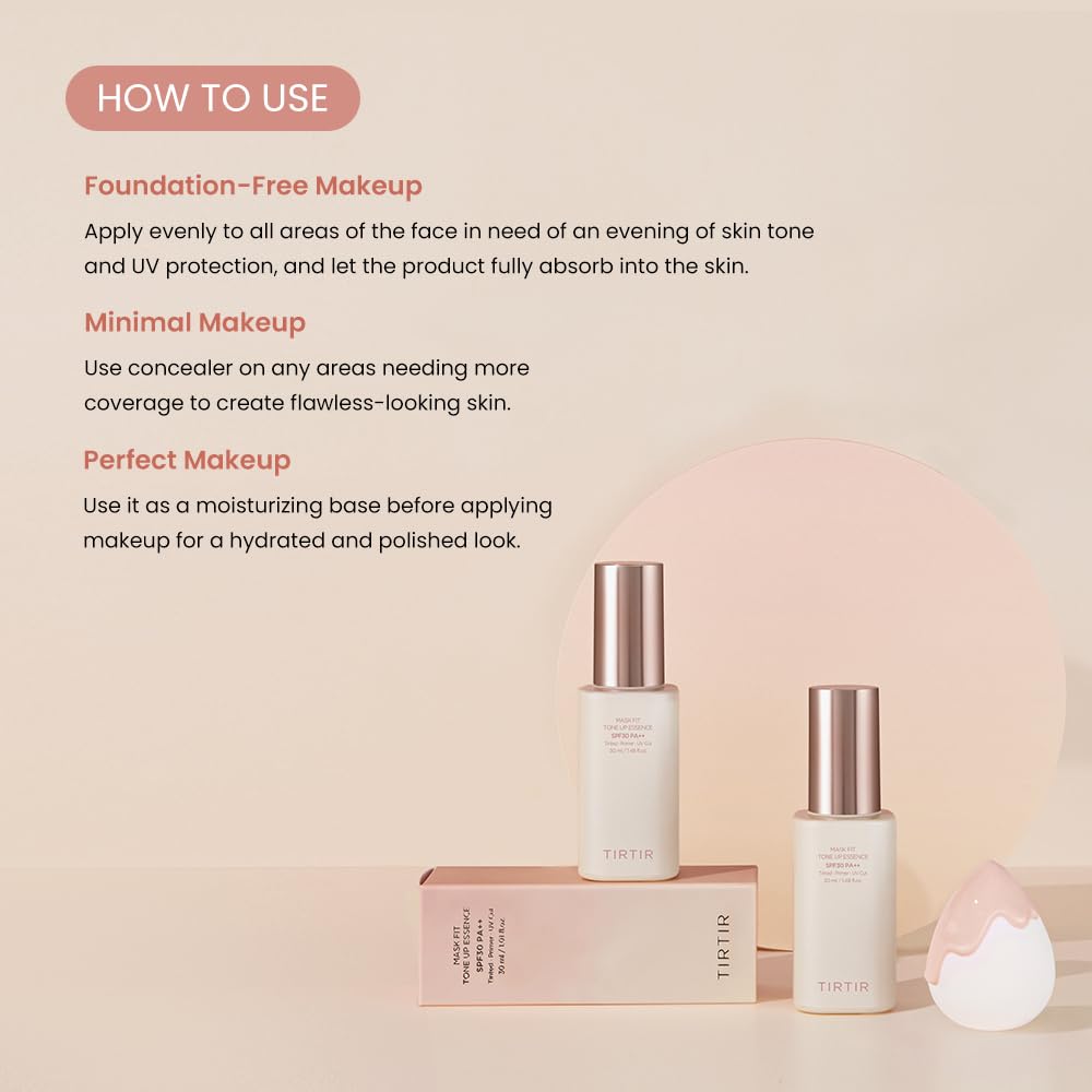 TIRTIR applying tint to cheek demonstrating natural coverage and instant tone correction