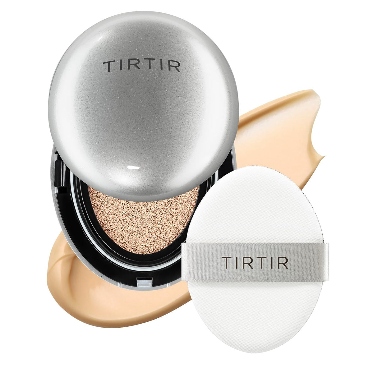 TIRTIR front packaging showing compact and shade for elegant storage benefit