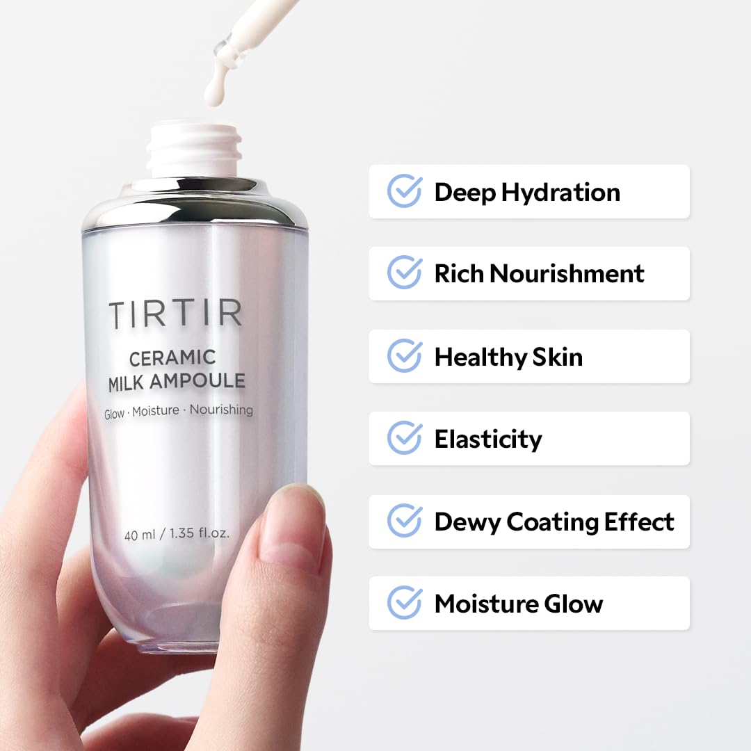 TIRTIR hand application demonstrating smooth spreadability and hydration boost