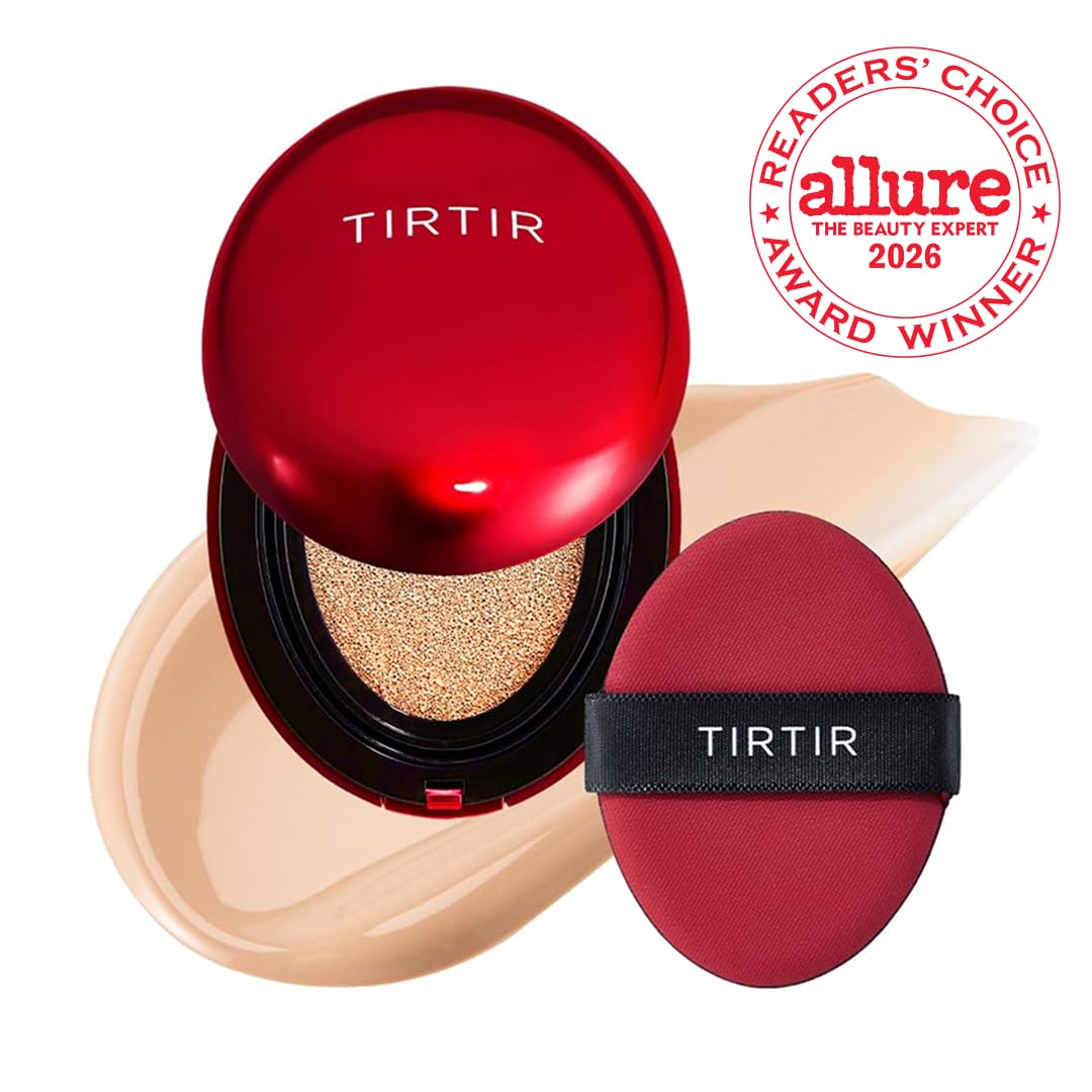 TIRTIR compact open with mirror and puff for easy on-the-go application