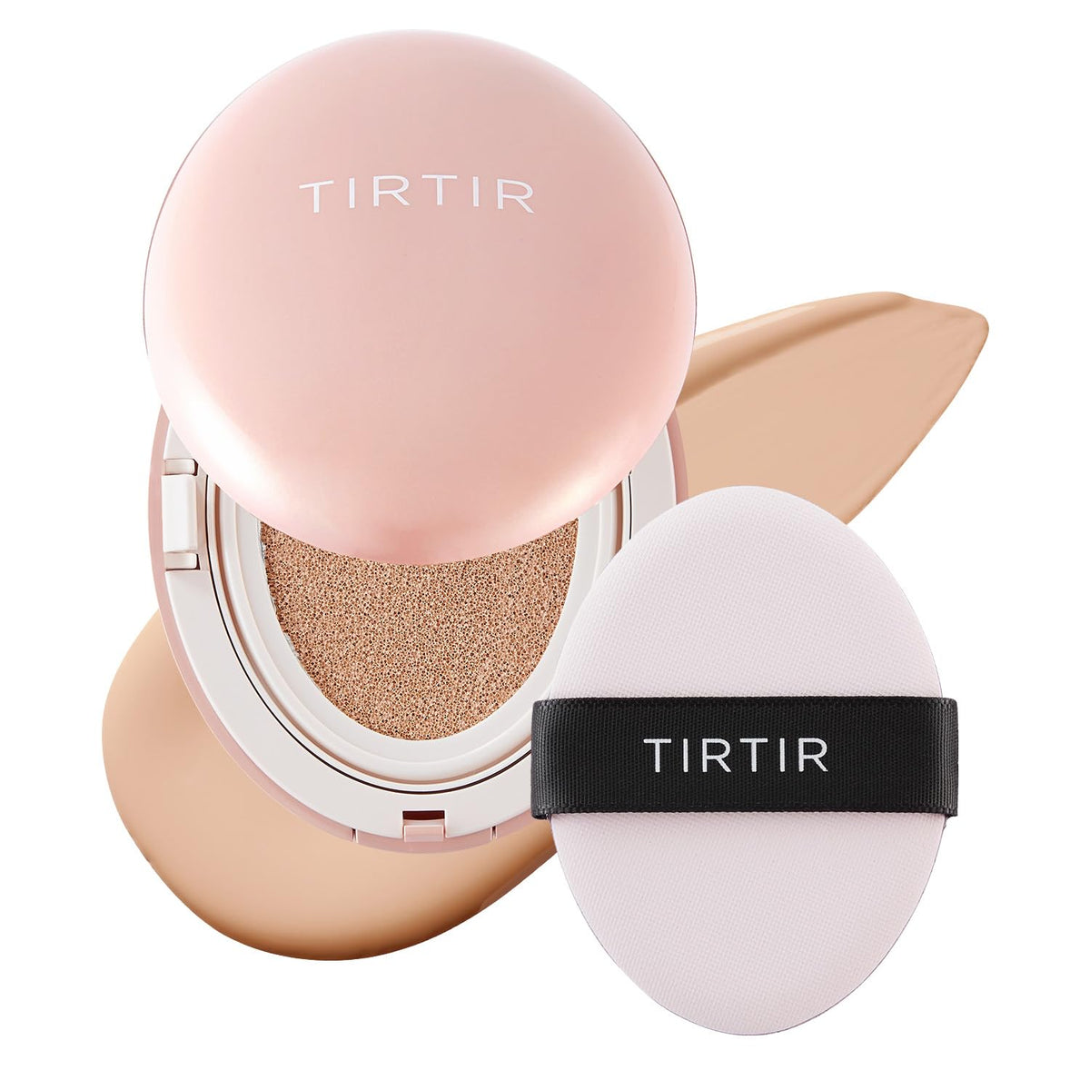 TIRTIR front packaging showing compact and shade, conveys travel-friendly convenience