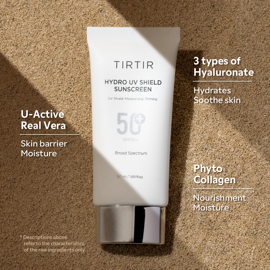 TIRTIR sunscreen applied on hand demonstrating fast absorption benefit