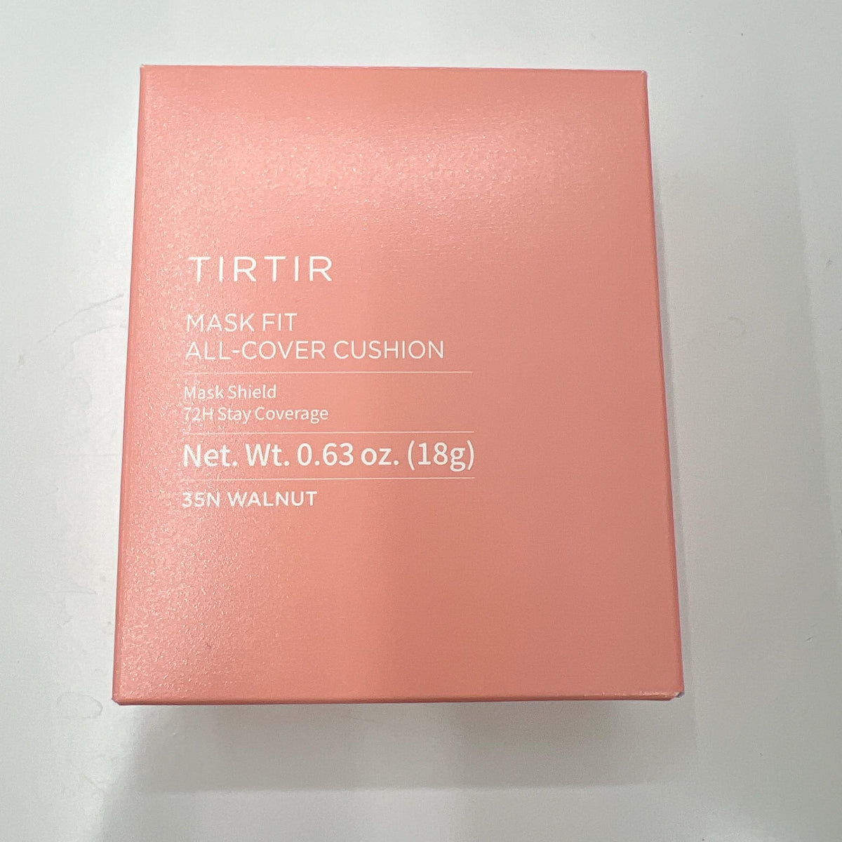 TIRTIR label close-up highlighting Double Shield Technology and ingredient focus
