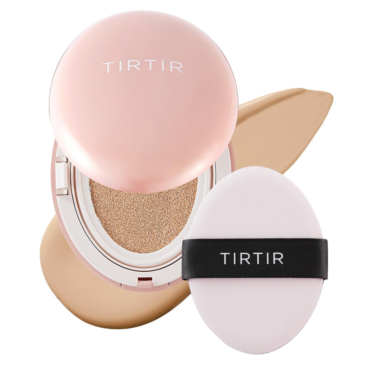 TIRTIR compact front view showing sleek design and portable benefit