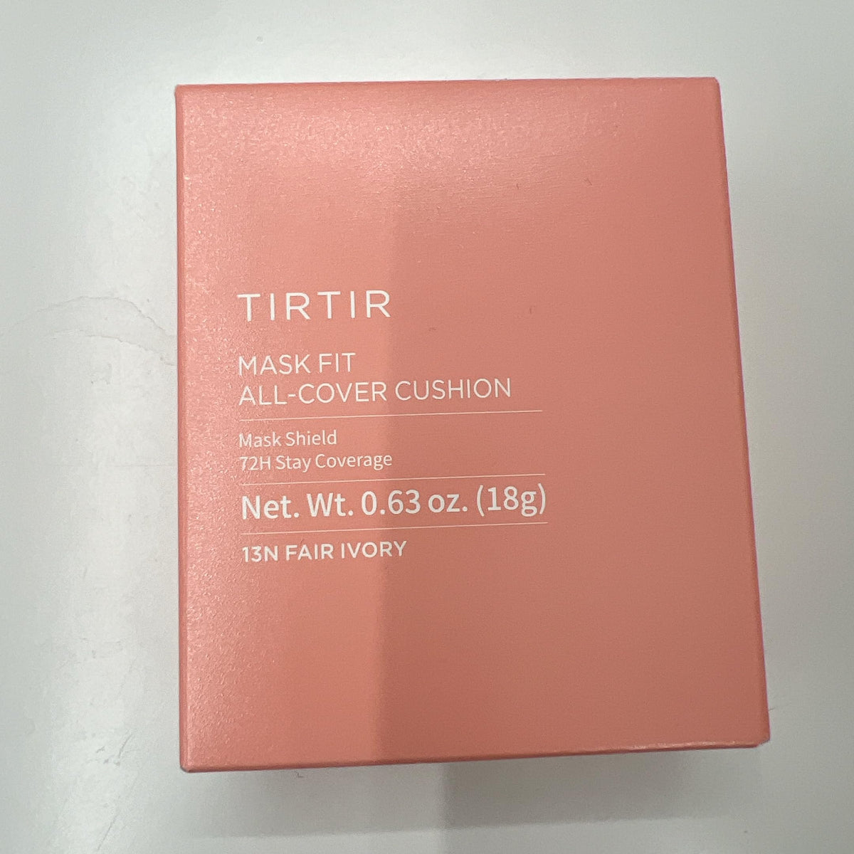 TIRTIR packaging label close-up displaying shade and product details clearly