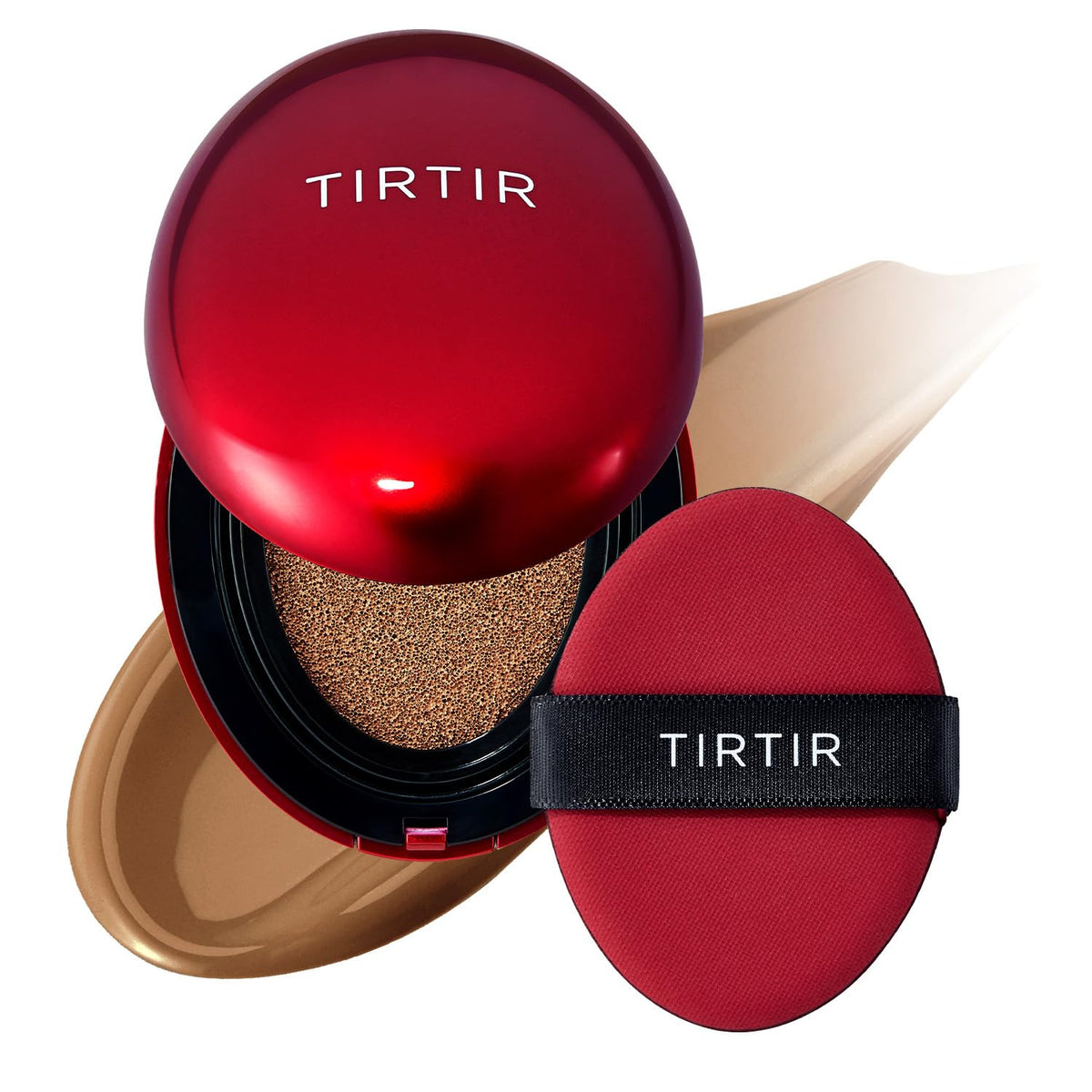 TIRTIR compact front view showing sleek packaging and portability benefit