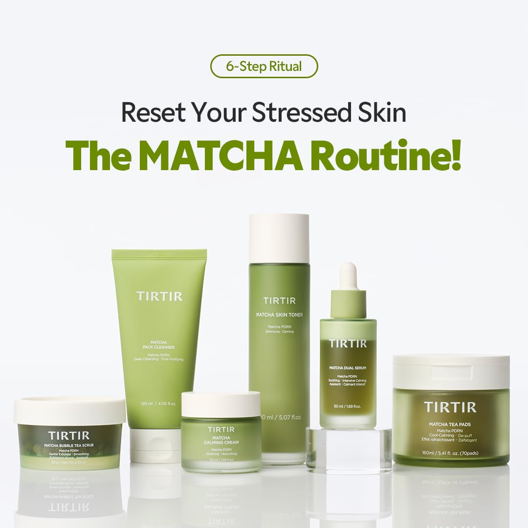 TIRTIR on bathroom shelf in lifestyle scene for calming ritual