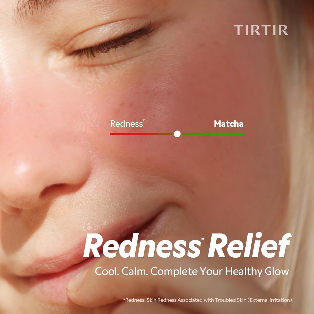 TIRTIR bottle being shaken to activate matcha-latte texture