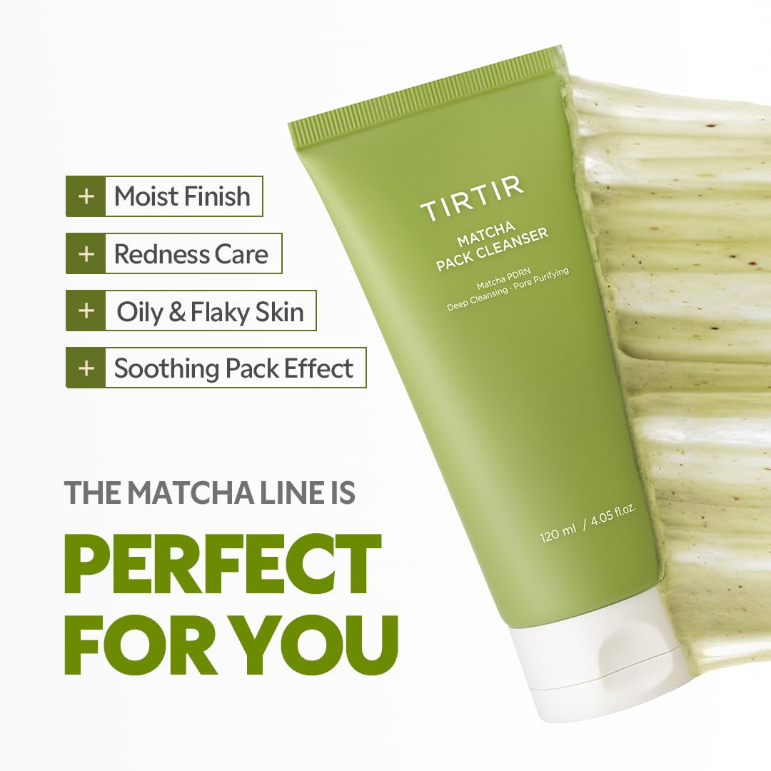 TIRTIR model applying pack-to-foam on face showing deep pore cleansing in use