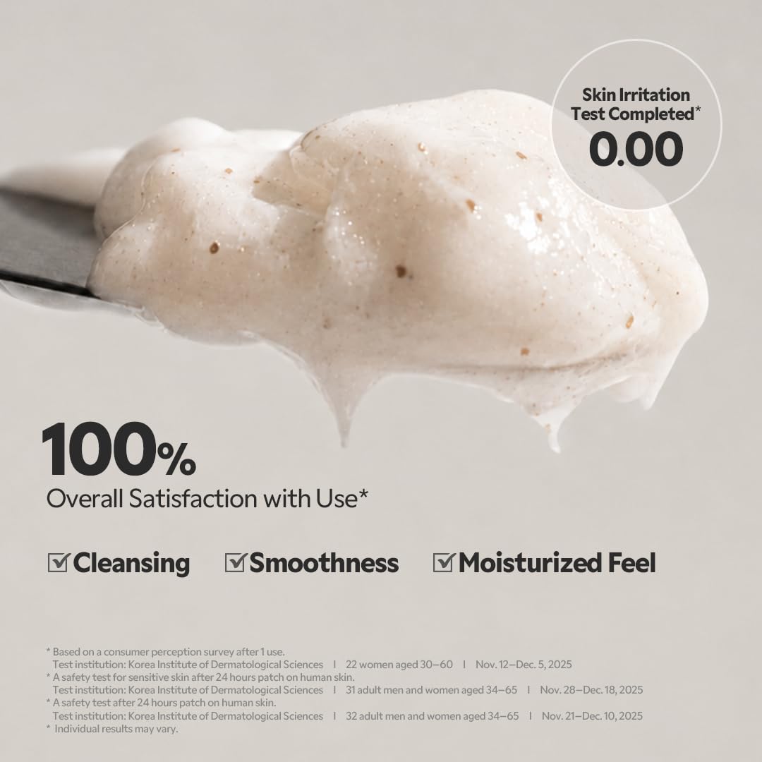 TIRTIR rinse demonstration showing cleanser emulsifying for easy removal