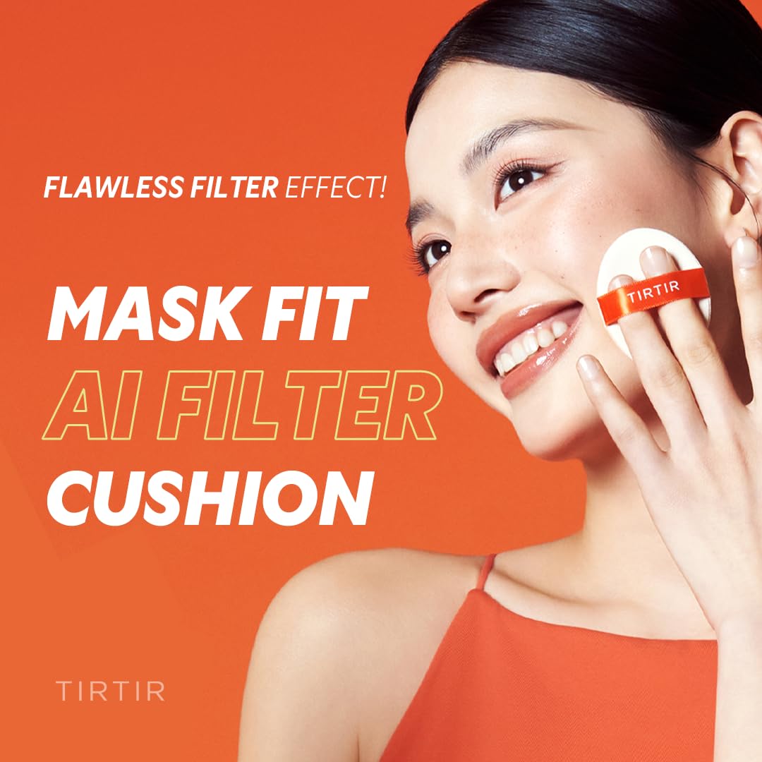 TIRTIR cushion close-up texture showing blendable, matte finish