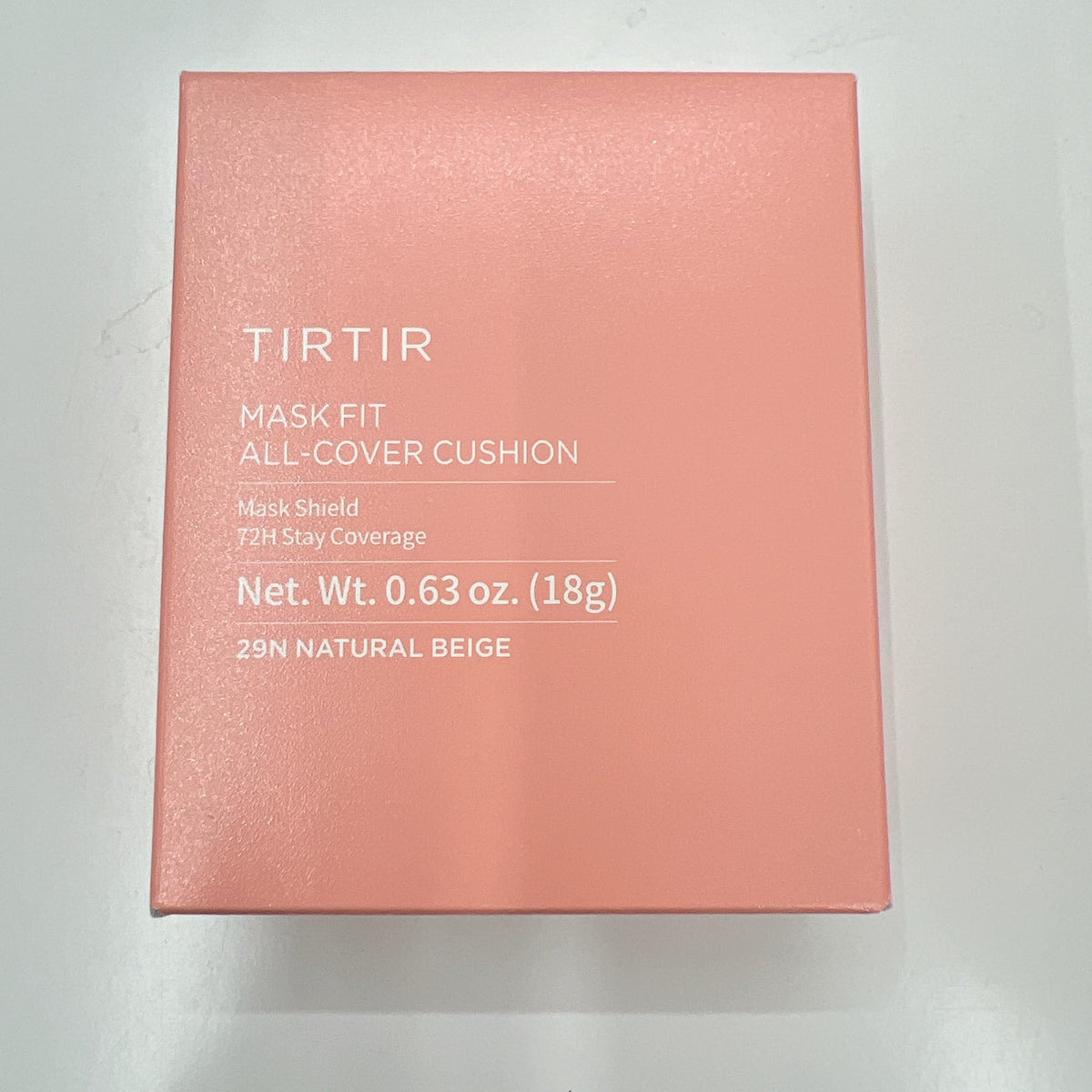 TIRTIR label and shade 29N close-up showing product information and shade accuracy