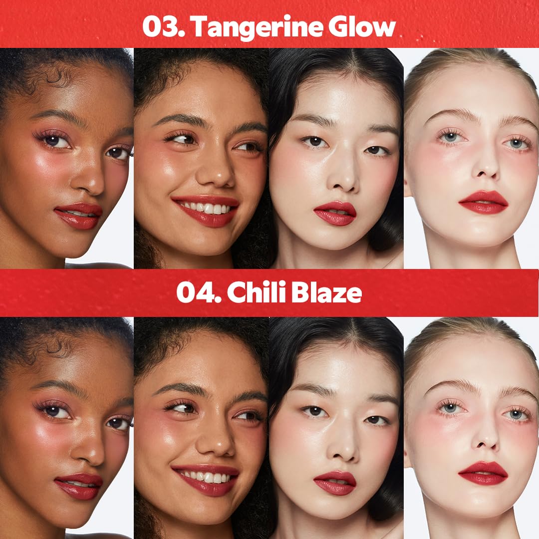 TIRTIR blended on cheeks showing subtle flush and dewy glow