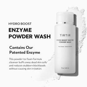 TIRTIR powder texture close-up showing gentle exfoliating benefit