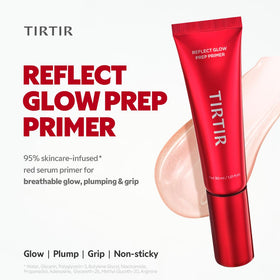 TIRTIR close-up of creamy-gloss primer texture showing hydration