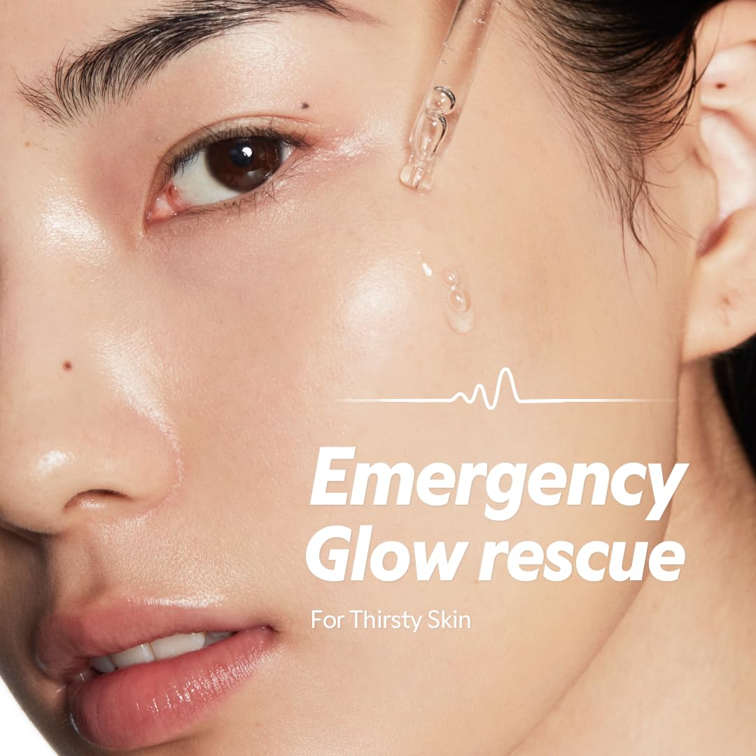 TIRTIR SOS Serum dropper dispensing clear serum, shows precise application benefit