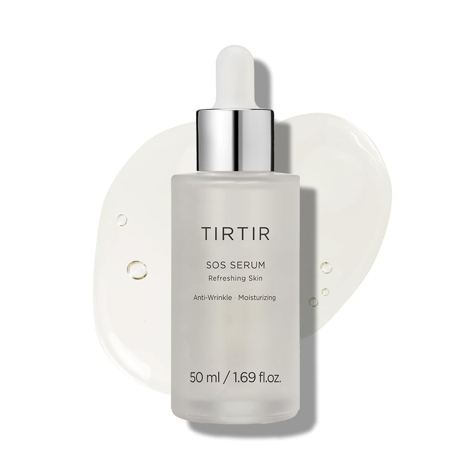 TIRTIR SOS Serum front packaging showing bottle and label, conveys trusted hydration