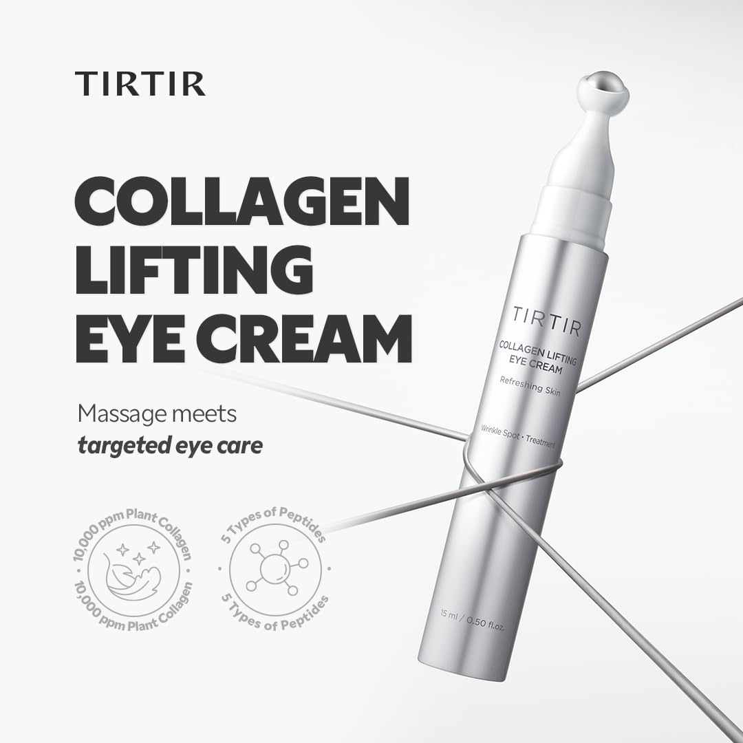 TIRTIR cream texture on fingertip hydrating under-eye skin