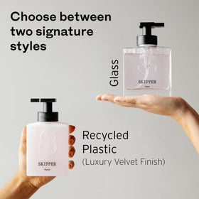 Tirtyl foaming soap in use on hands demonstrating effective cleansing and hydration