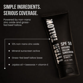 Titan Tallow applied to face demonstrating mineral protection and even coverage
