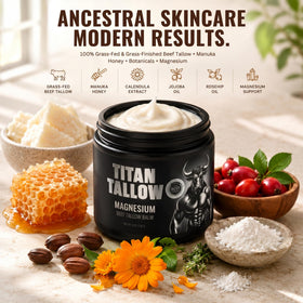 Titan Tallow smooth balm texture close-up demonstrating spreadable hydration benefit