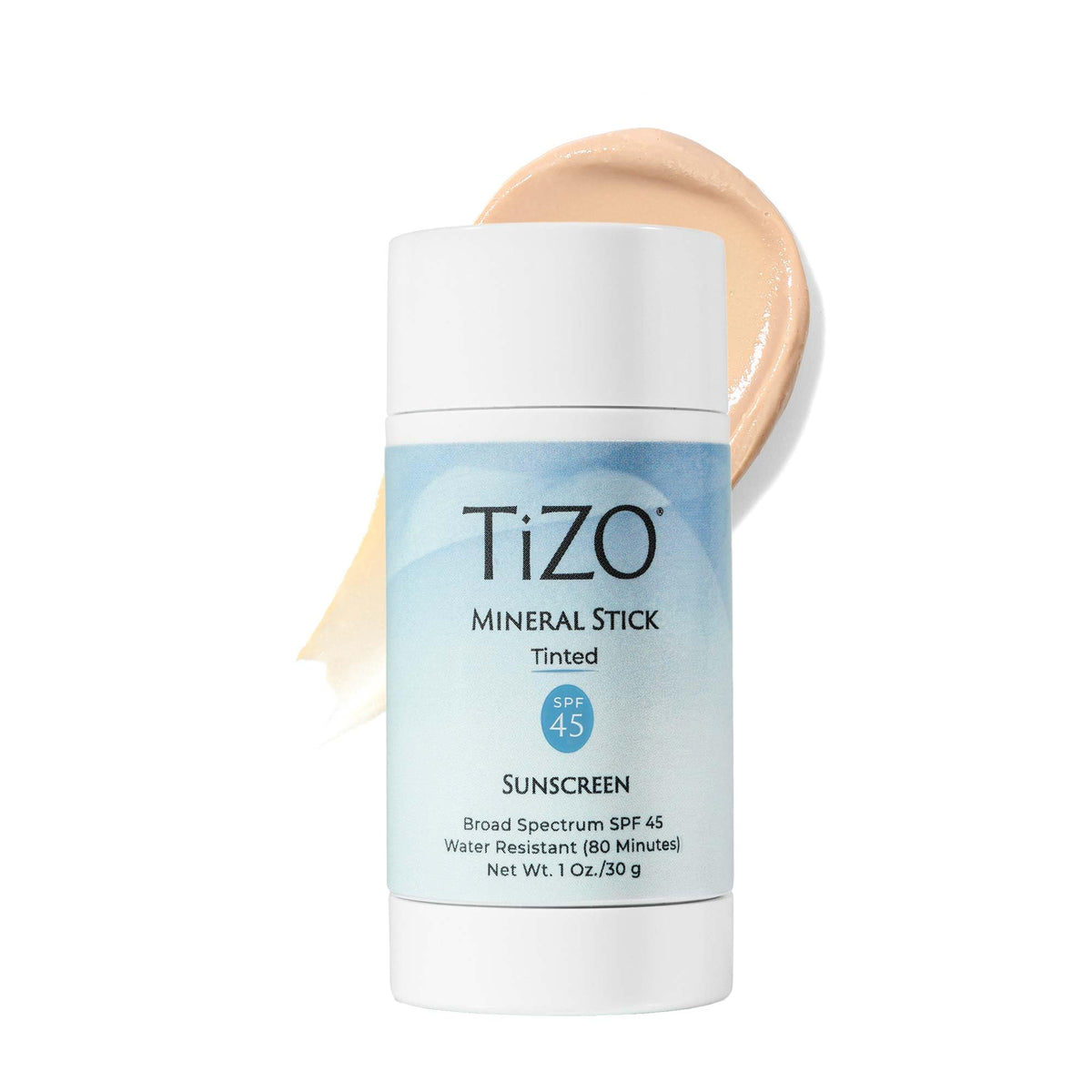 TIZO mineral stick front packaging showing compact travel size and SPF benefit