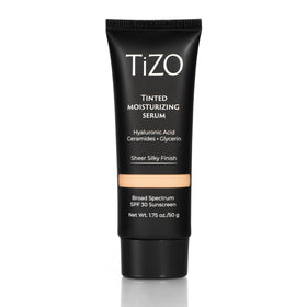 TIZO front packaging showing SPF 30 and light-medium shade benefit protection