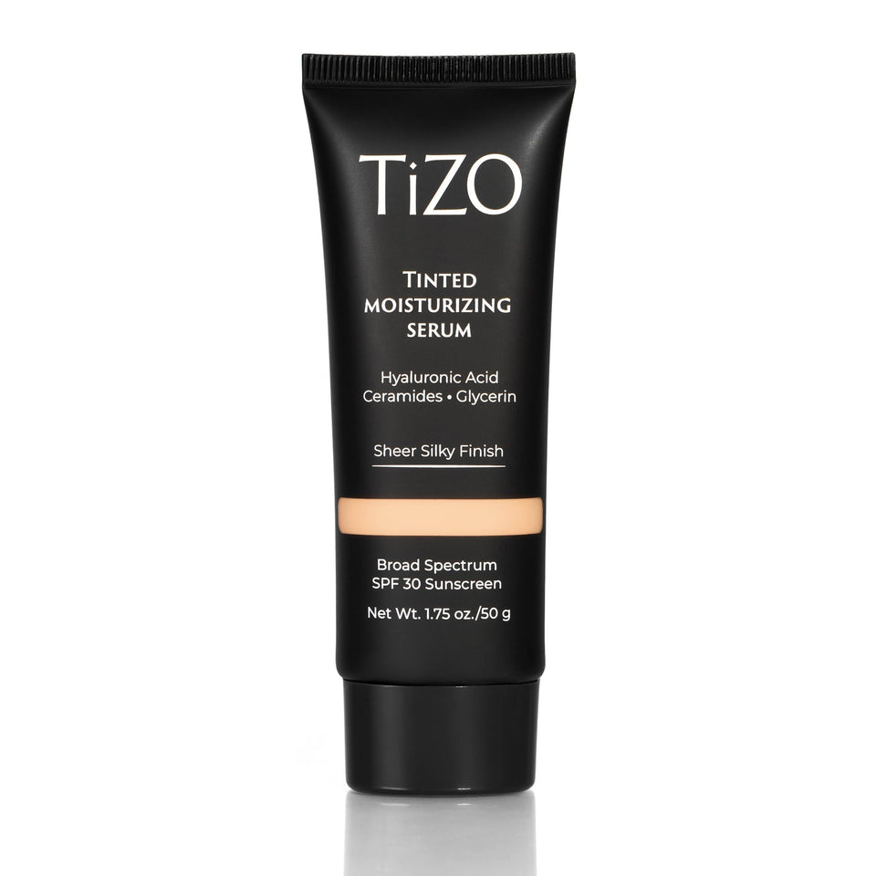 TIZO front packaging showing SPF 30 and light-medium shade benefit protection
