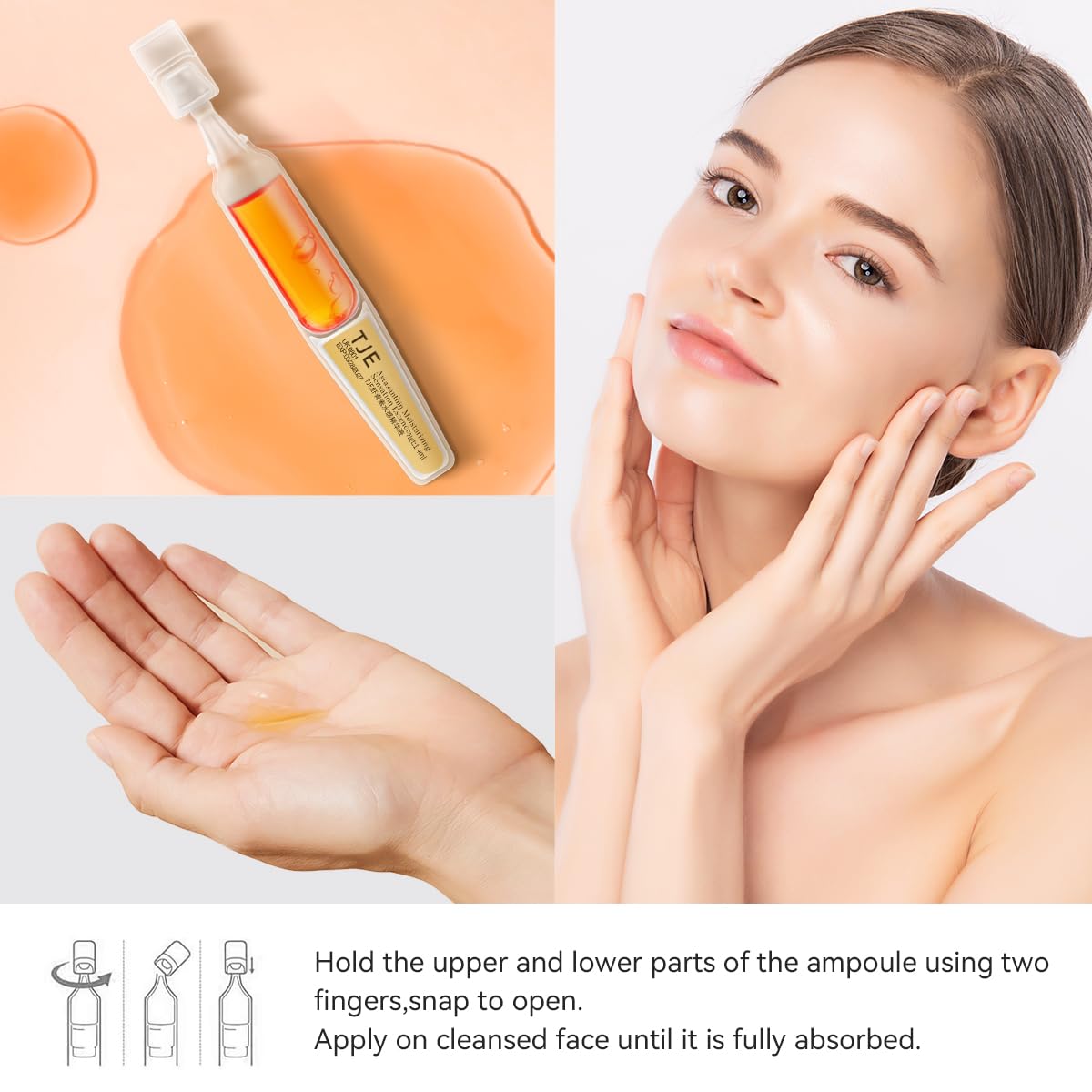 TJE lifestyle shot with box and ampoules on vanity conveying elegant gift-ready presentation