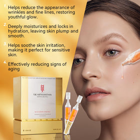 TJE ampoules packed inside a travel pouch demonstrating compact, on-the-go hydration solution