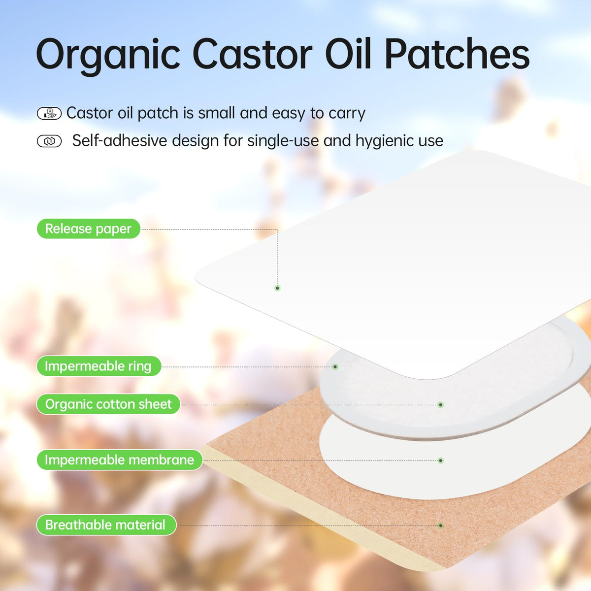 TJJSNA amber glass bottle close-up highlighting organic cold-pressed castor oil freshness