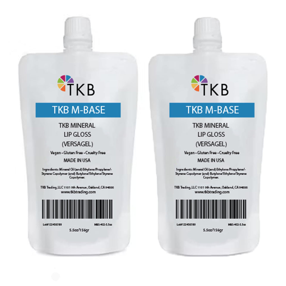 TKB Trading clear M-Base front packaging showing product identity and purity benefits