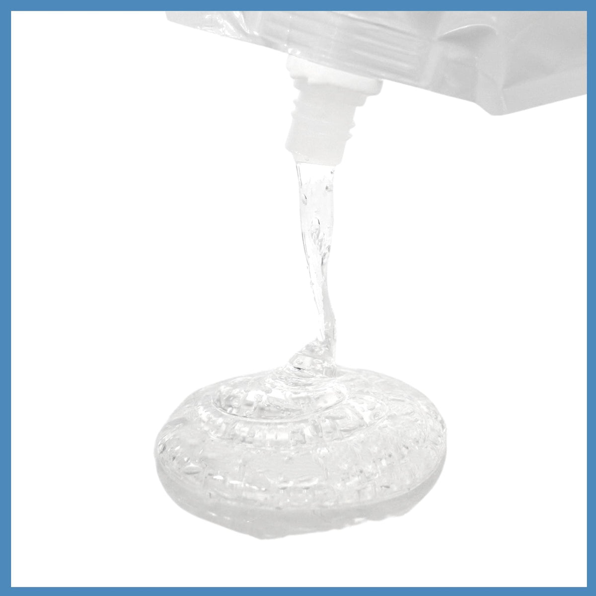 TKB Trading close-up gel texture highlighting smooth, crystal-clear consistency benefit